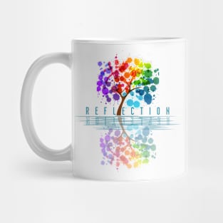 Colorful tree reflection Mug